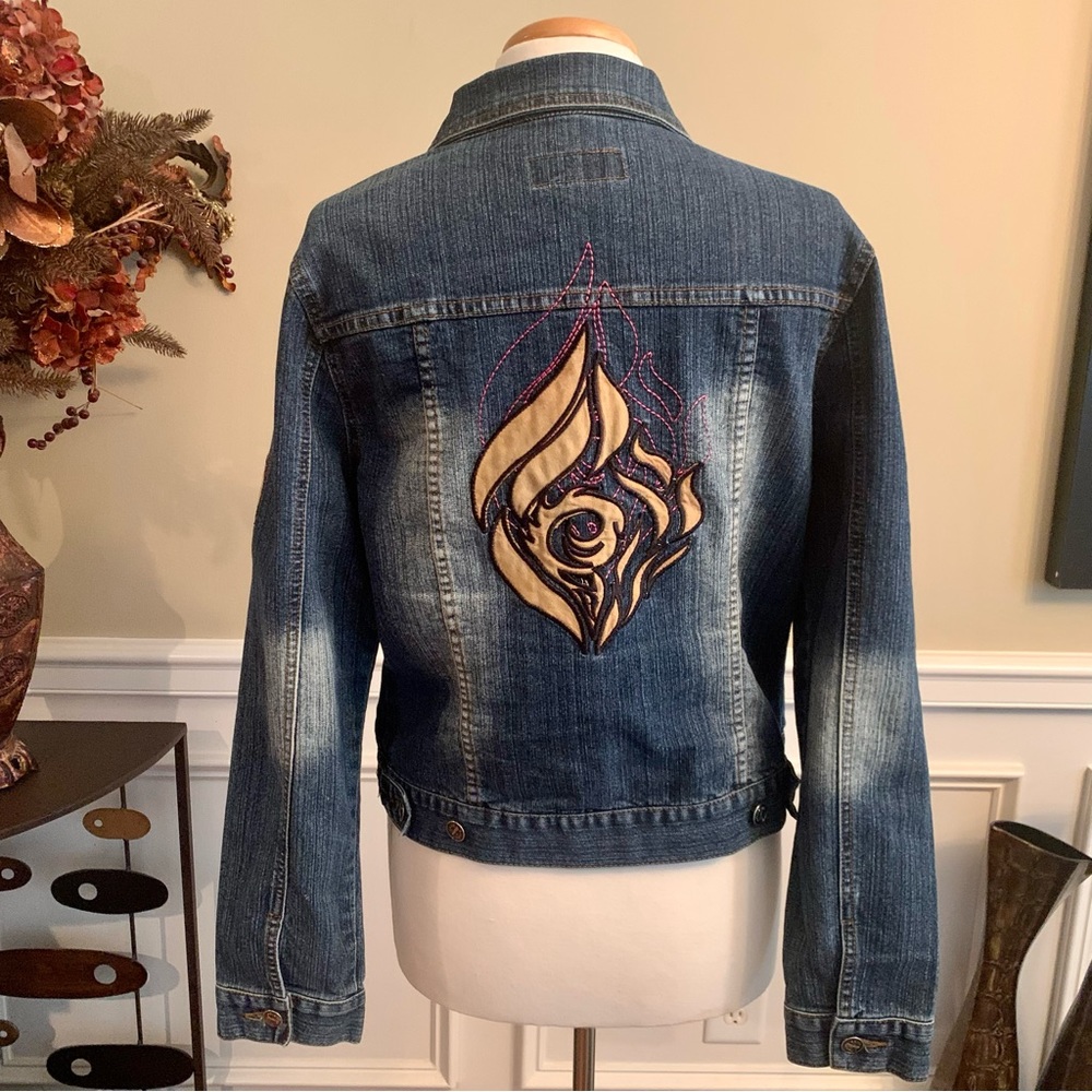 Platinum Plush Women's Embroidered Denim Jacket | Size XL | Denim | Style #9850 - Picture 2 of 11